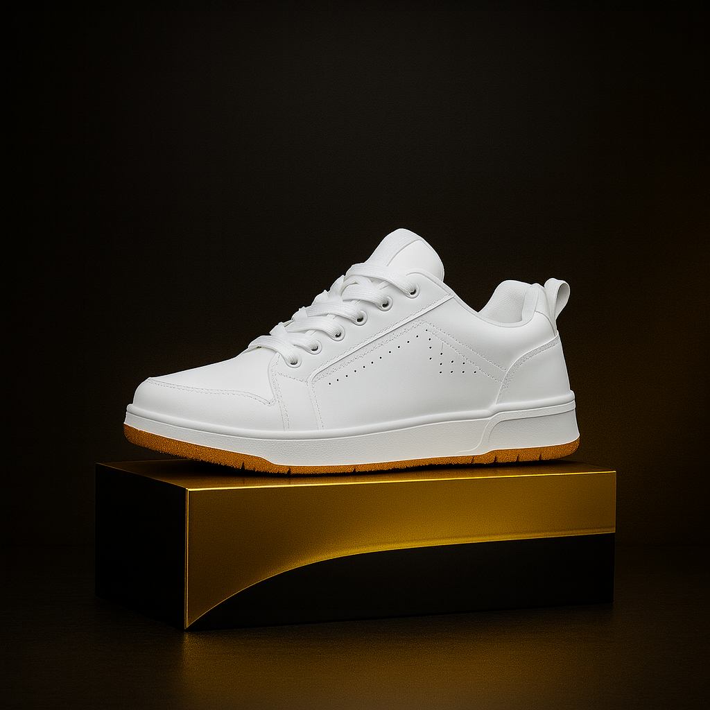 أحذية رياضية بيضاء منخفضة كلاسيكية - أسلوب بسيط، أقصى راحة