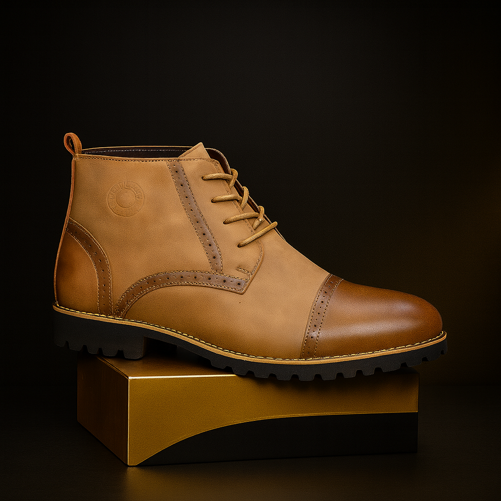 حذاء بني جلد كلاسيكي - أناقة قوية لكل مناسبة